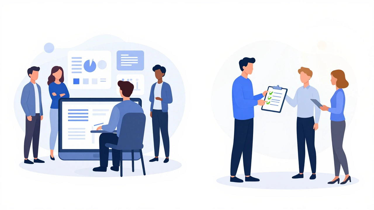 Illustration comparing passive data consumption vs active customer interviews