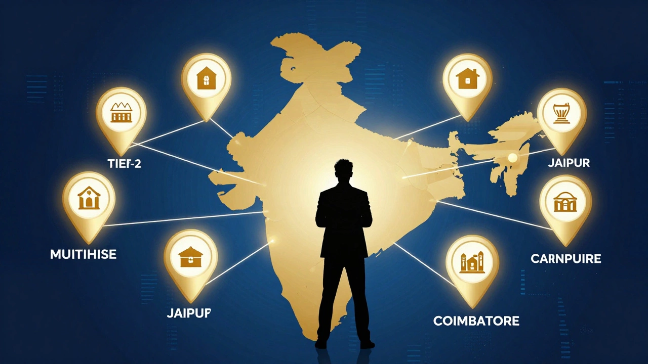 Map of India showing expanded franchise network and business growth