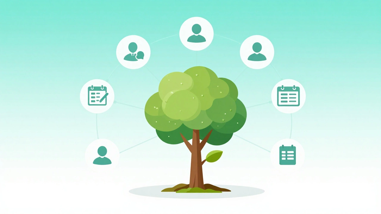 Abstract illustration of business growth and systems