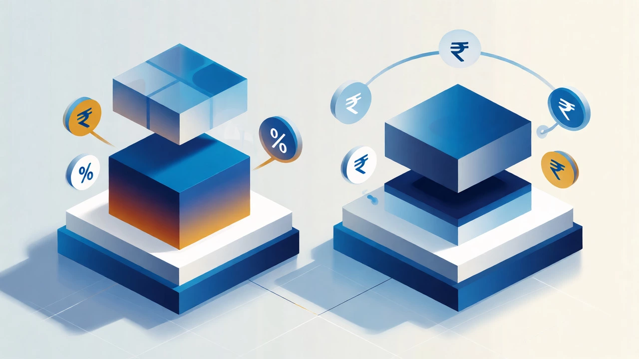 3D illustration showing inclusive versus exclusive tax calculation methods