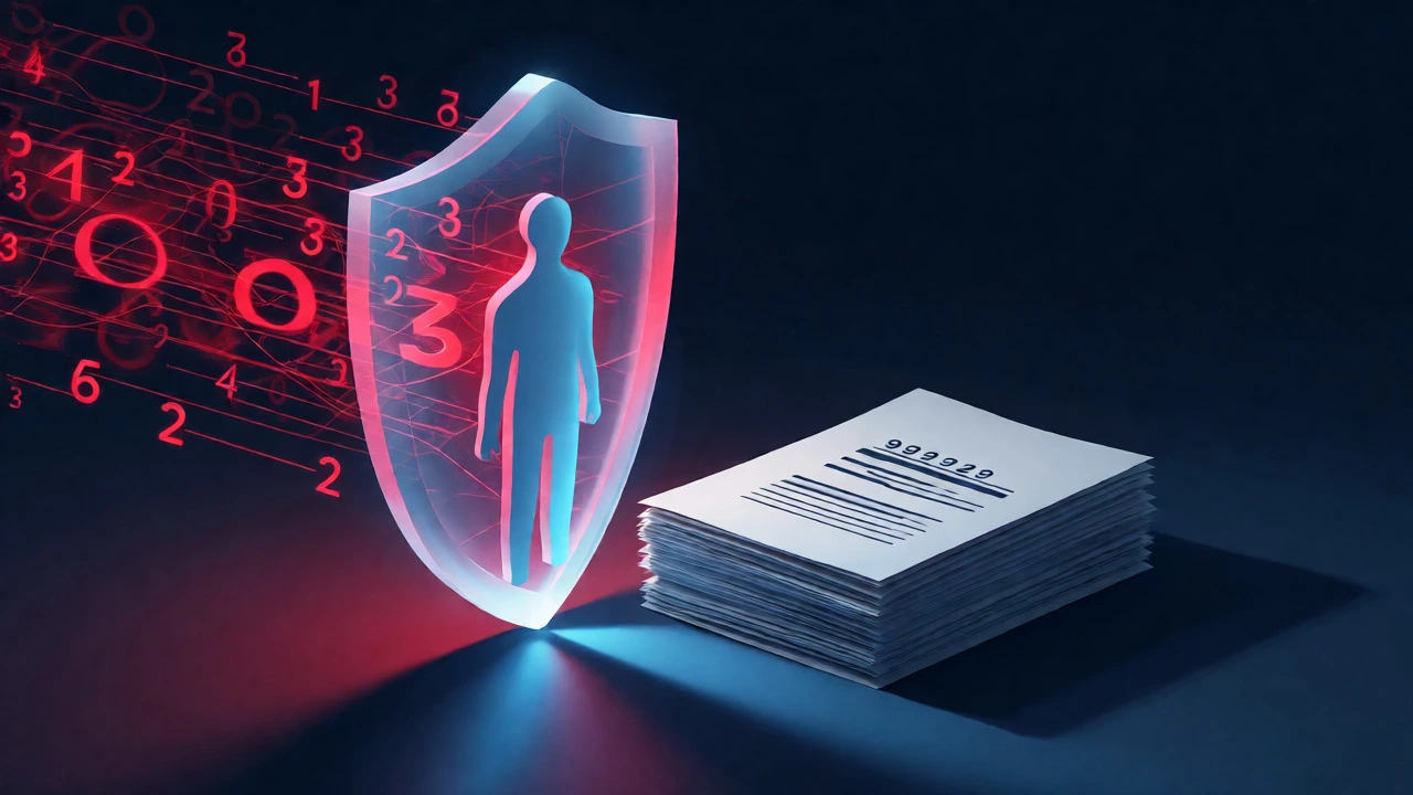 Digital shield protecting personal identity from business data chaos